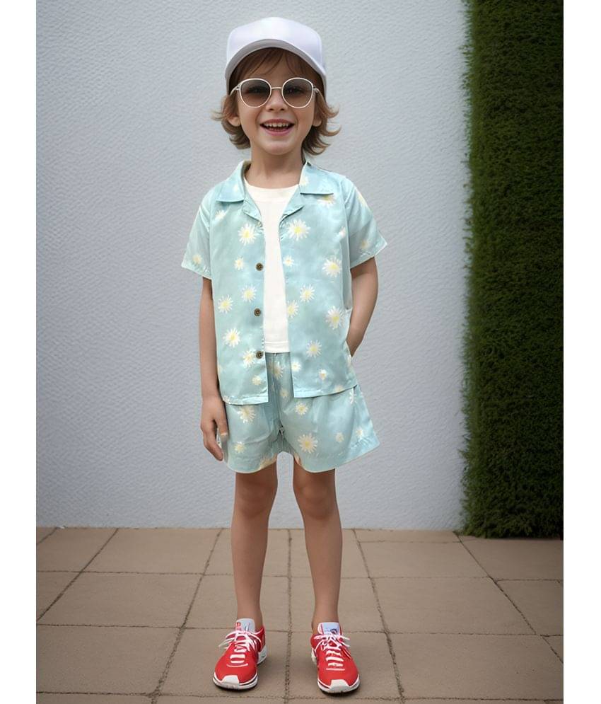     			A.T.U.N. Pack of 1 Boys Polyester Shirt & Shorts Set ( Blue )