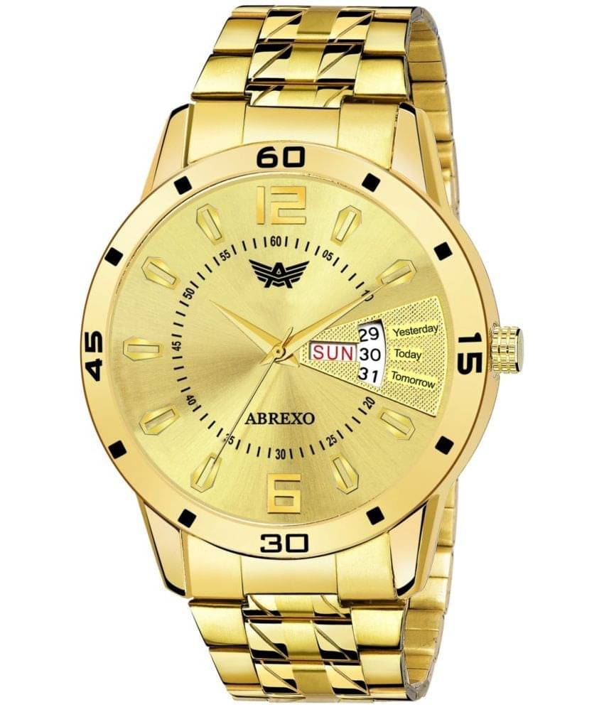     			Abrexo Gold Stainless Steel Analog Men's Watch