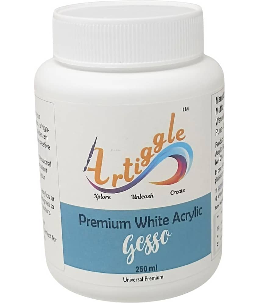 Acrylic Premium White Geso White Gesso for Canvas, Digital Imaging, Oil Painting, Paint Formulations, Panels, Portraits, Temperas (Liquid 250 ml) - Stationery | Buy online on ZillyBuy