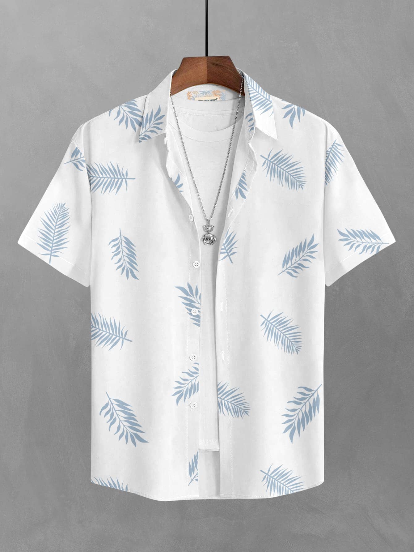 BULLMER Cotton Trendy Regular Fit Printed Causal Shirt for Men - Pack of 1 White2