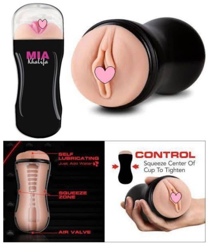 CRAZYNYT - MIA KHALIFA - NORA DE- EVA LEE MALE POCKET PUSSY MASTURBATOR CUP WITH FREE LUBE-U.S.A