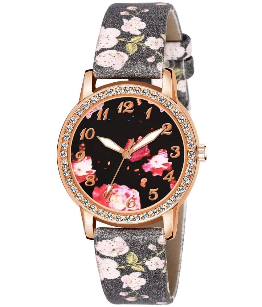     			DECLASSE Light Grey Leather Analog Womens Watch