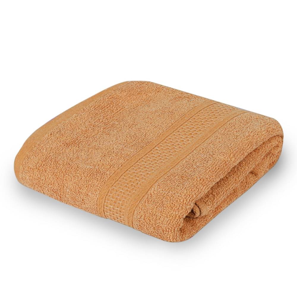     			FEZORA Cotton Solid 500 -GSM Bath Towel ( Pack of 1 ) - Brown