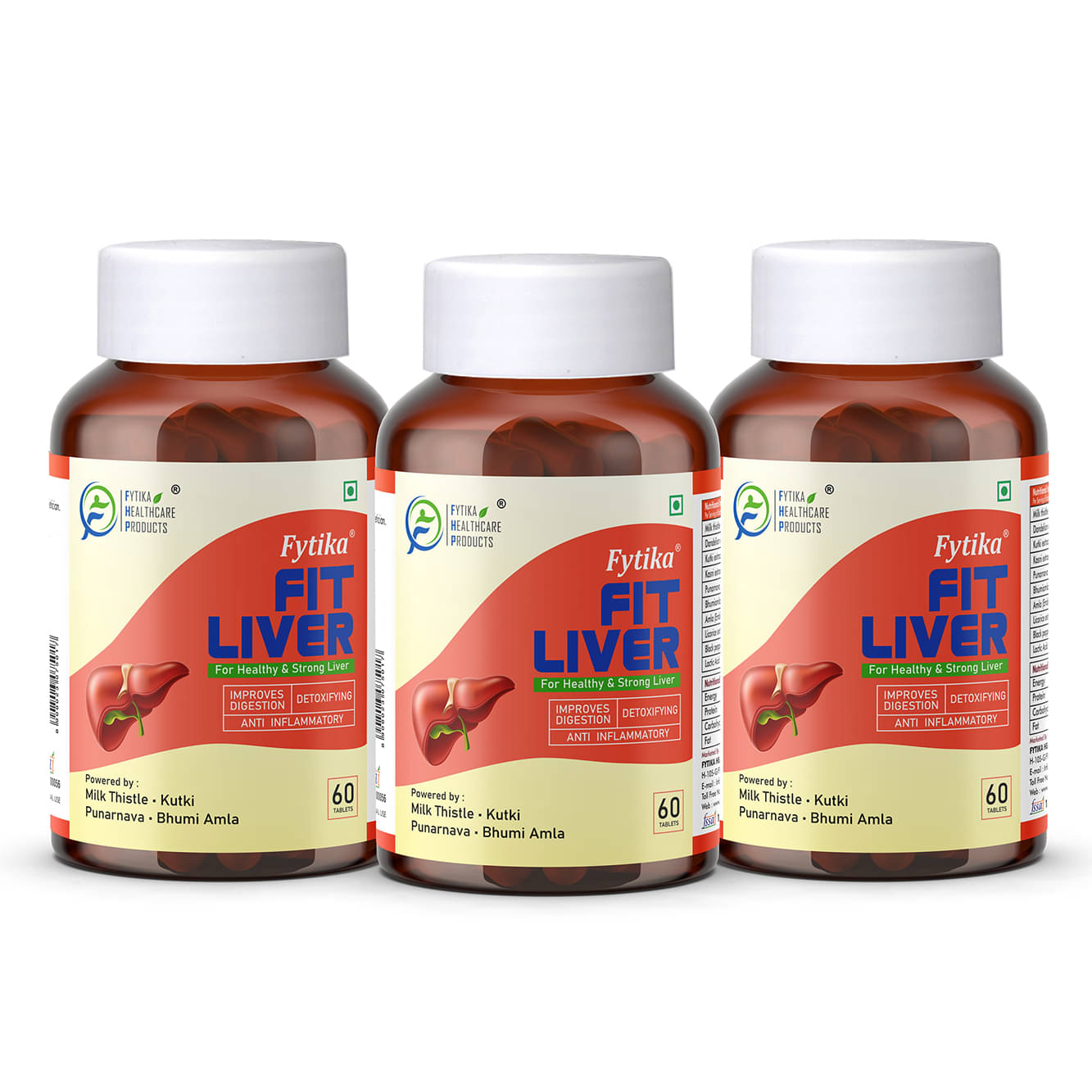     			Fytika Fit Liver (Liver Detox Supplement)- 3x60 Tabs (Pack of 3)