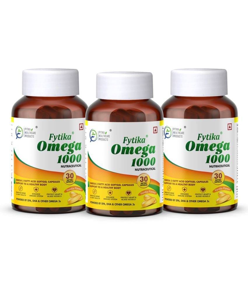 Fytika Omega 1000 (Omega-3 Fatty acids)- 3x30 Capsules (Pack of 3) Fytika Omega 1000 (Omega-3 Fatty acids)- 3x30 Capsules (Pack of 3)