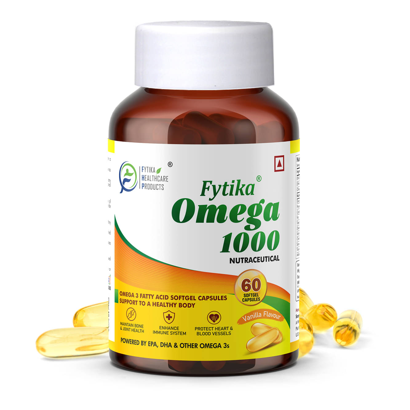 Fytika Omega 1000 (Omega-3 Fatty acids)- 60 Capsules     			Fytika Omega 1000 (Omega-3 Fatty acids)- 60 Capsules