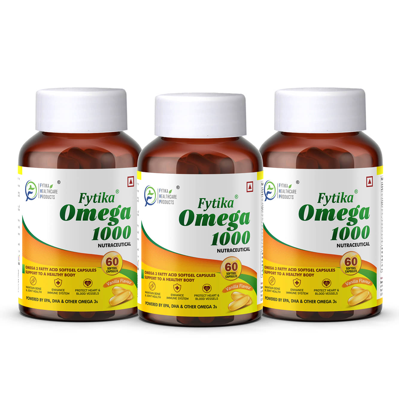 Fytika Omega 1000 (Omega-3 Fatty acids)- (Pack of 3)