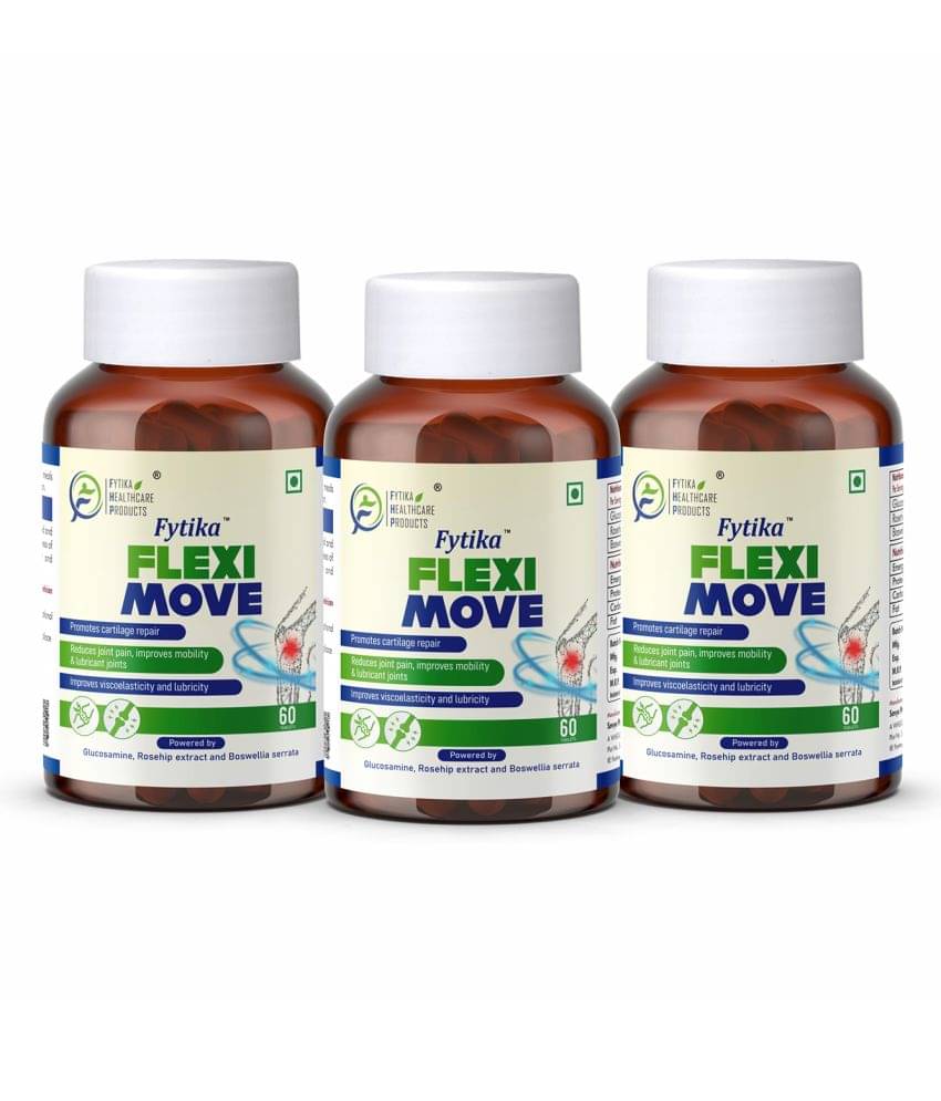 Fytika Flexi Move| Glucosamine, Rosehip Powder extract- (Pack of 3) Fytika Flexi Move| Glucosamine, Rosehip Powder extract- (Pack of 3)
