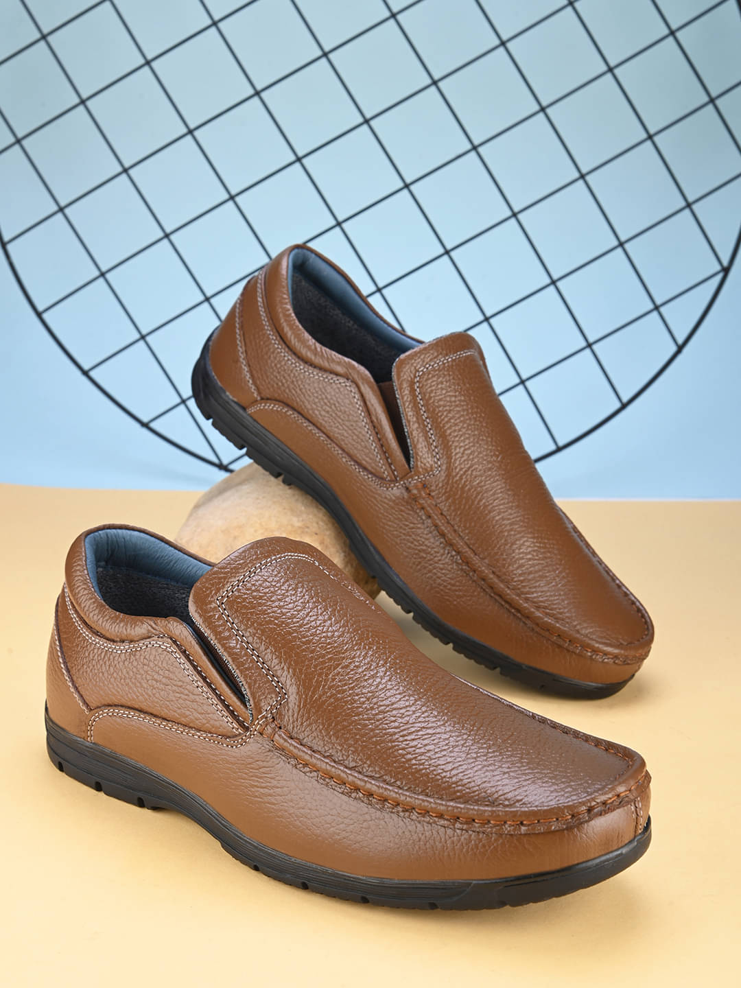     			Fashion Victim Brown Men's Slip On Formal Shoes