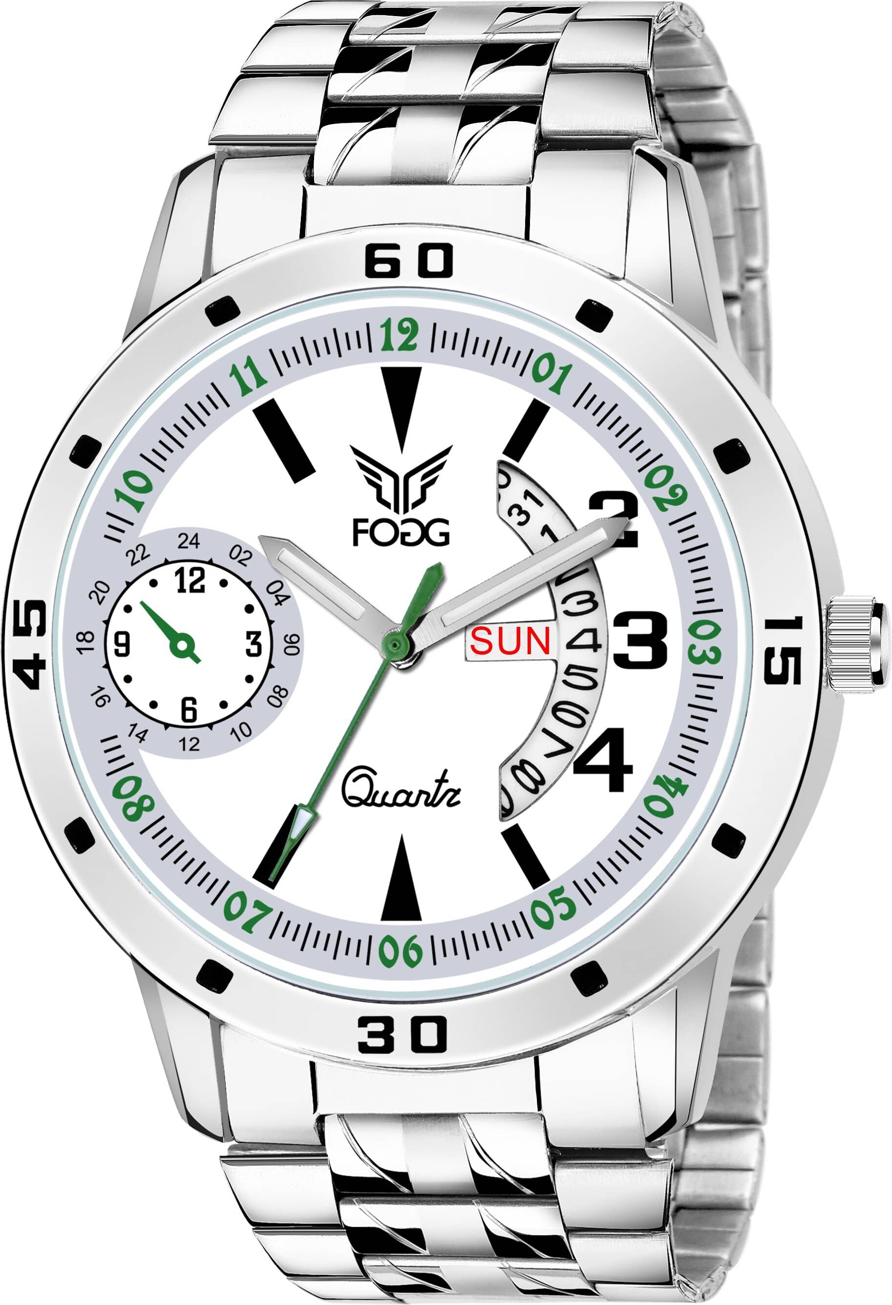 Fogg Silver Stainless Steel Analog Men's Watch