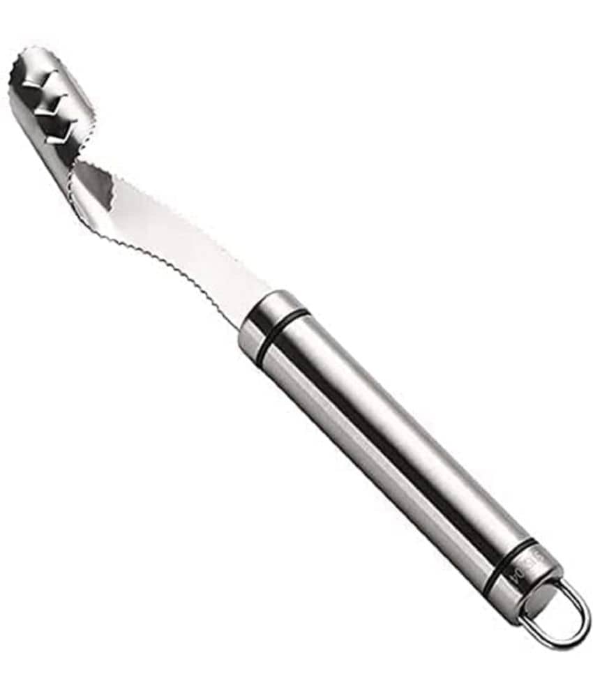 GLOWELL Silver Stainless Steel Vegetable Peeler ( Pack of 1 )