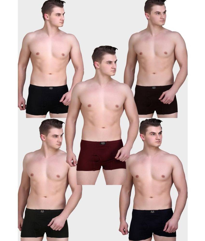 HAP Pack of 5 Cotton Trunks For Men's ( Multicolor ) HAP Pack of 5 Cotton Trunks For Men's ( Multicolor )