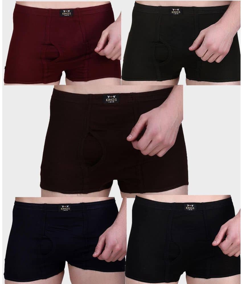 HAP Pack of 5 Cotton Trunks For Men's ( Multicolor )