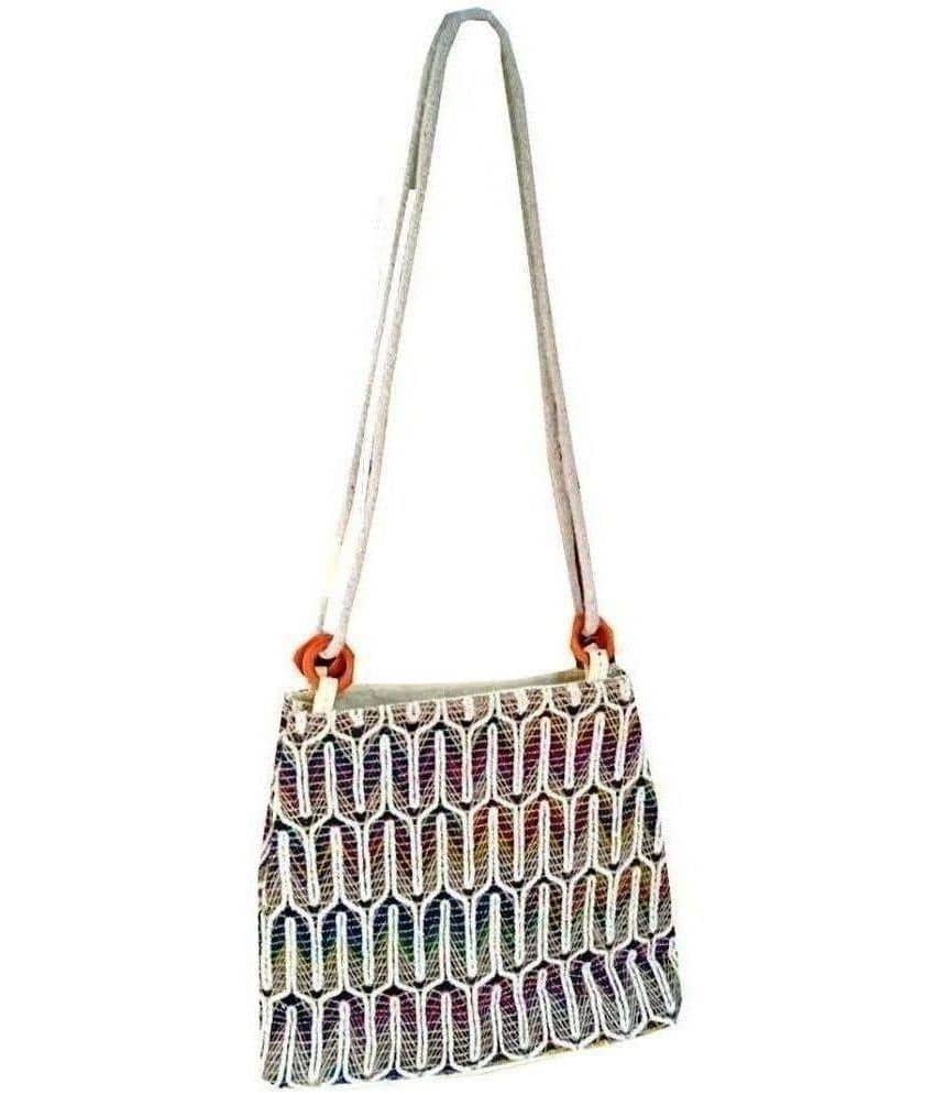HDP Multicolor Jute Sling Bag - Handbags | Buy online on ZillyBuy
