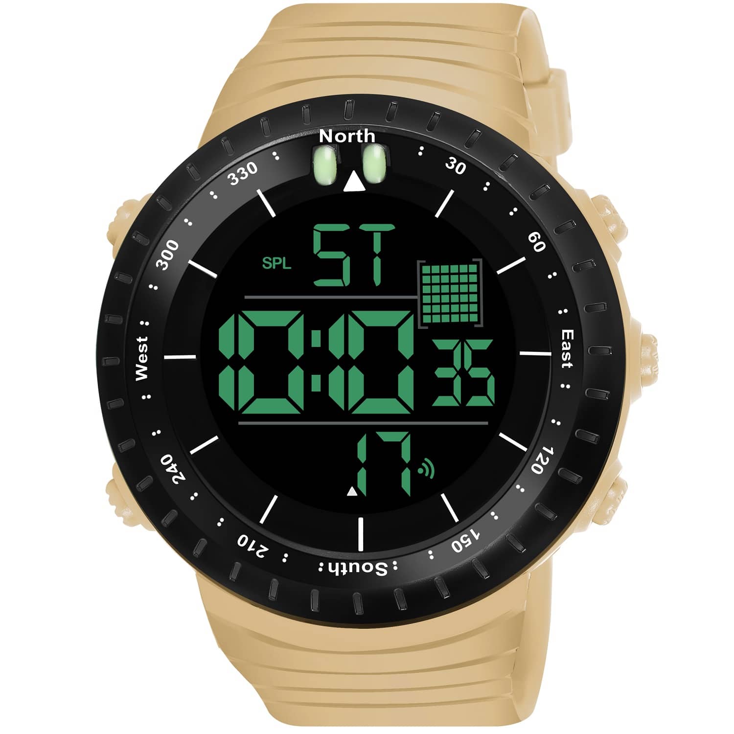 Hala Khaki Silicon Digital Men's Watch