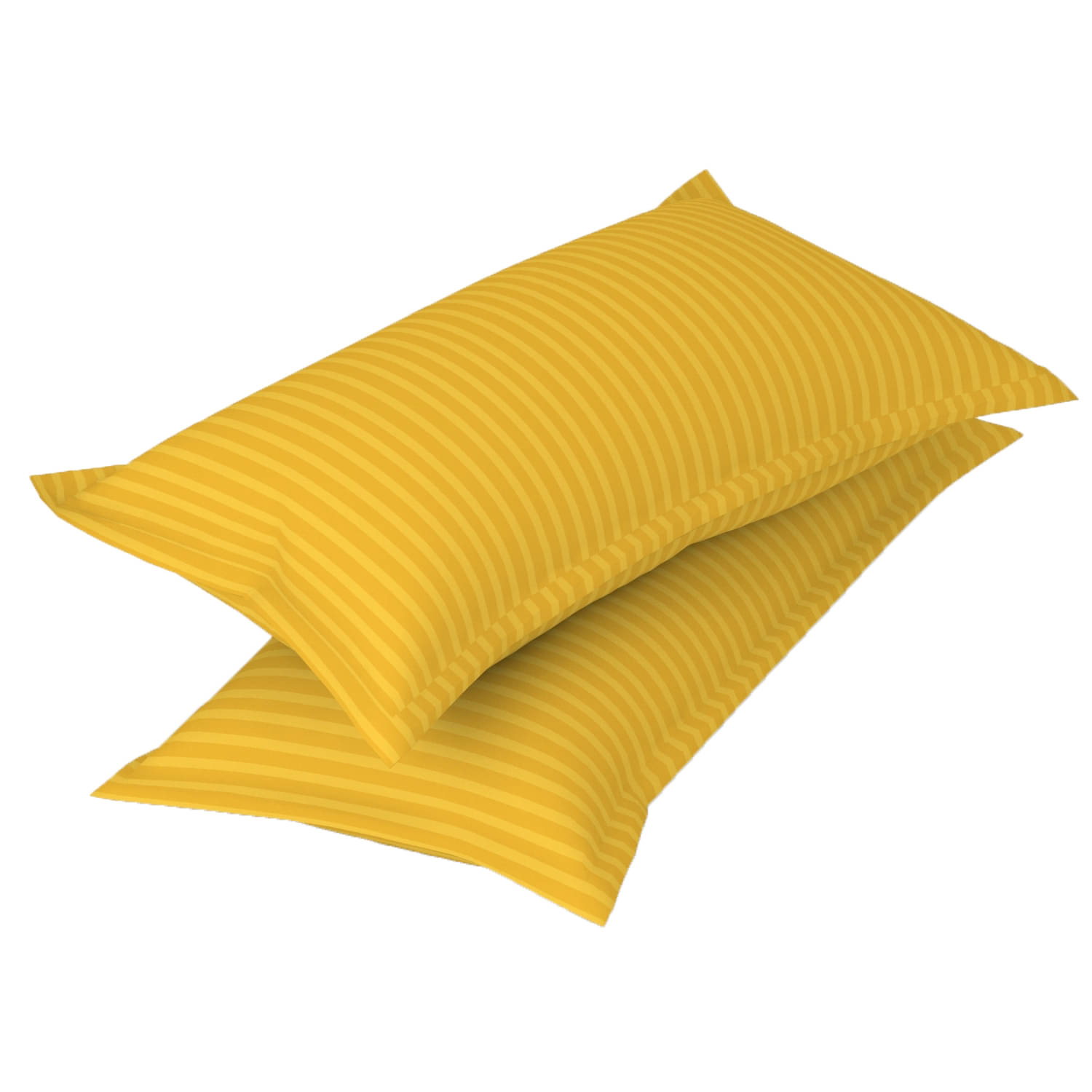 Handloomwala - Pack of 2 Poly Cotton Vertical Striped Regular Pillow Cover ( 66.04 cm(26) x 43.18 cm(17) ) - Yellow Handloomwala - Pack of 2 Poly Cotton Vertical Striped Regular Pillow Cover ( 66.04 cm(26) x 43.18 cm(17) ) - Yellow