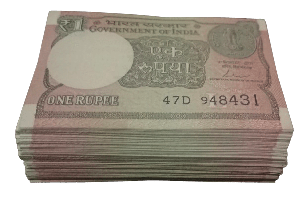     			India 1 Rupee Non Serial 50 Notes in Top Grade Gem UNC