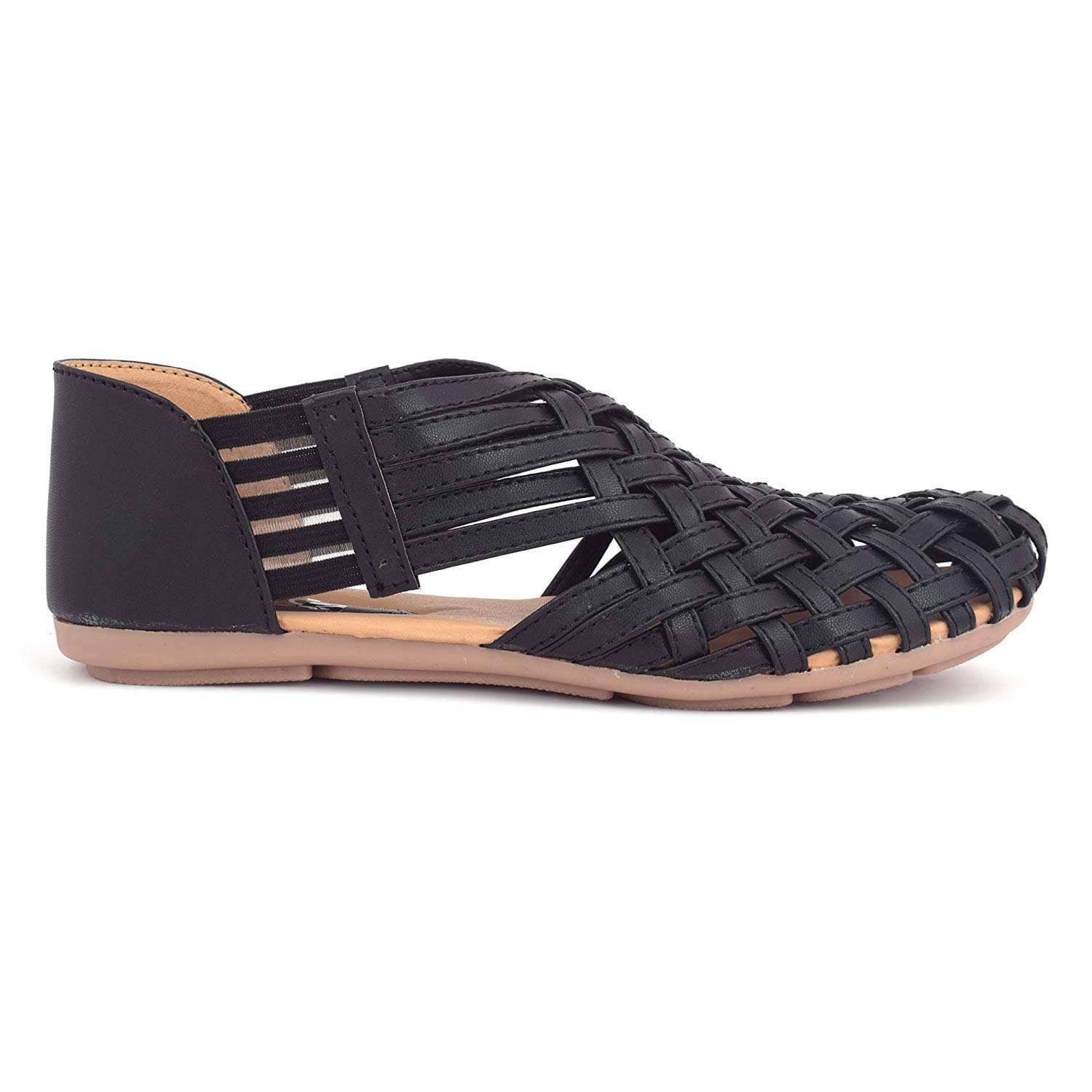 Ishransh Black Women's Casual Ballerinas     			Ishransh Black Women's Casual Ballerinas
