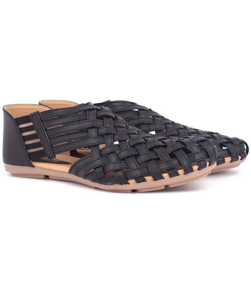 Ishransh Black Women's Casual Ballerinas Ishransh Black Women's Casual Ballerinas