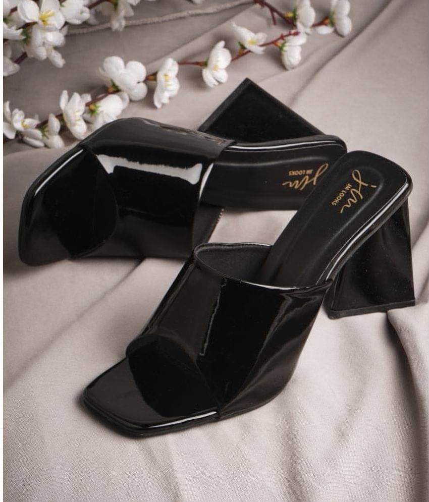 JM Looks Black Women's Slip On Heels JM Looks Black Women's Slip On Heels