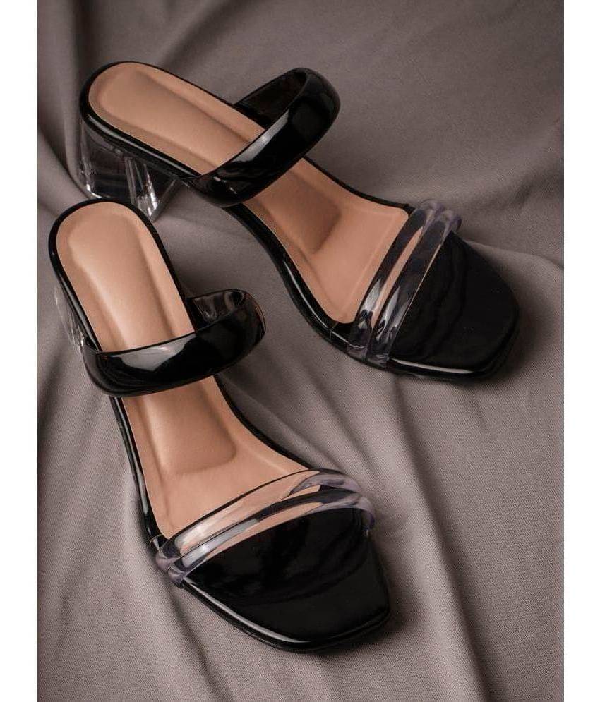 JM Looks Black Women's Slip On Heels JM Looks Black Women's Slip On Heels