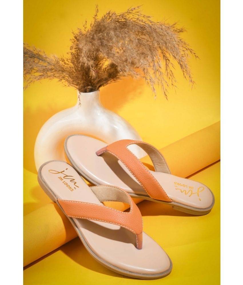     			JM Looks Orange Women's Slipper