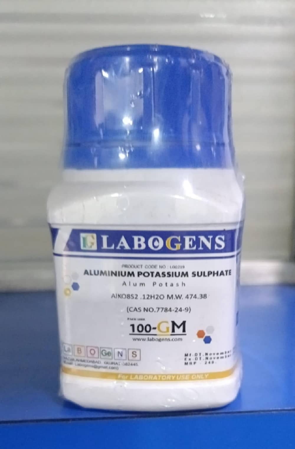 LABOGENS ALUMINIUM- POTASSIUM- SULPHATE- (dodecah-ydrate)  100gm