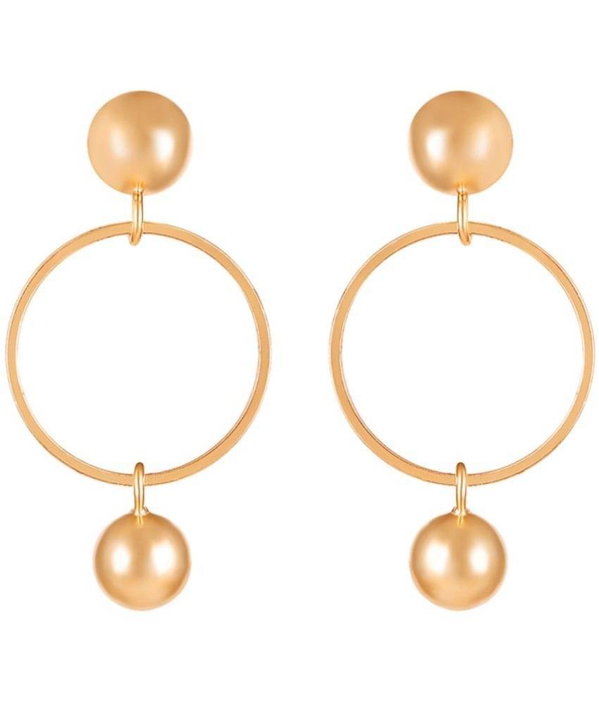     			LUV FASHION Rose Gold Drop Earrings ( Pack of 1 )