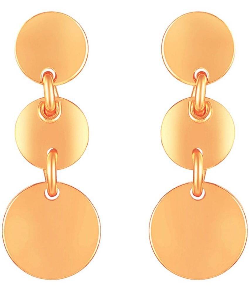     			LUV FASHION Rose Gold Drop Earrings ( Pack of 1 )