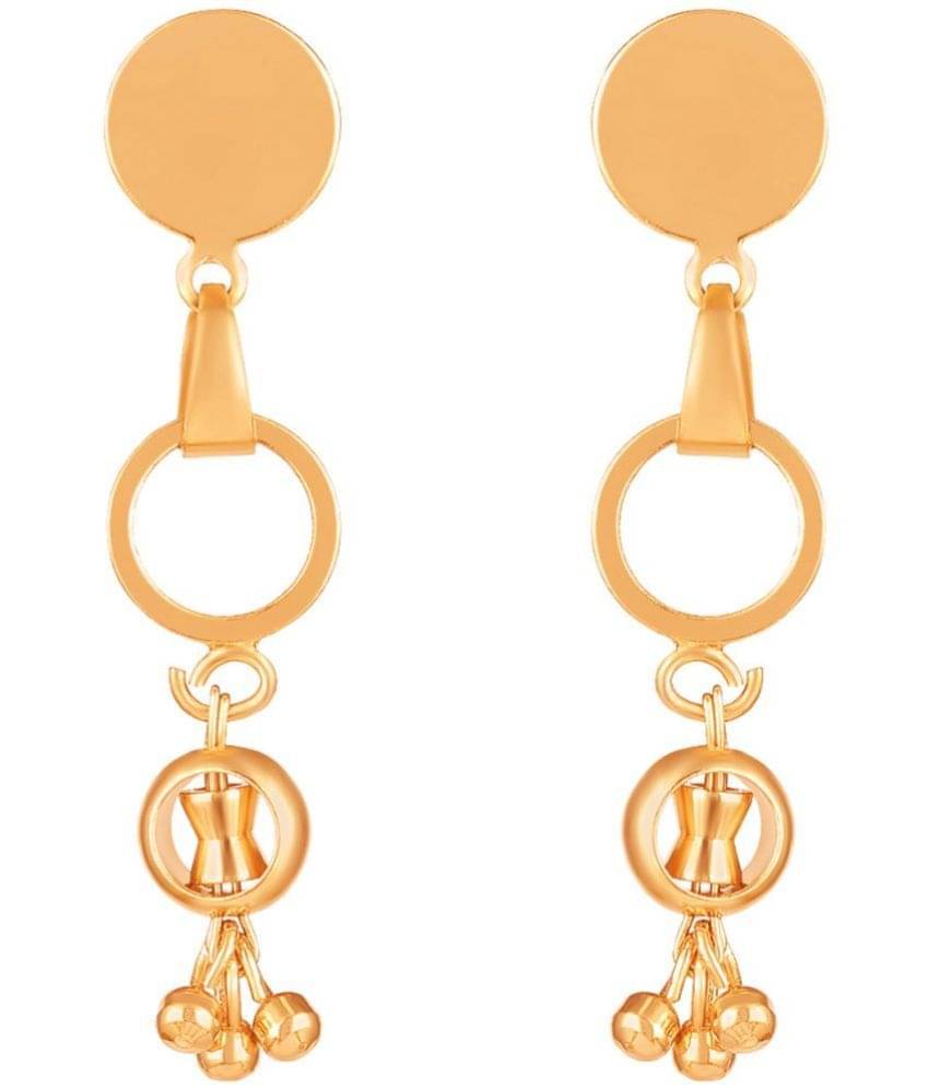     			LUV FASHION Rose Gold Drop Earrings ( Pack of 1 )