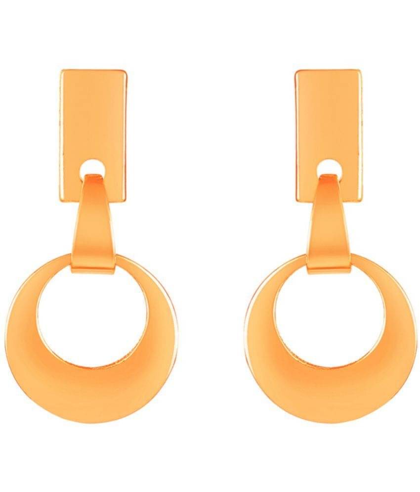     			LUV FASHION Rose Gold Drop Earrings ( Pack of 1 )