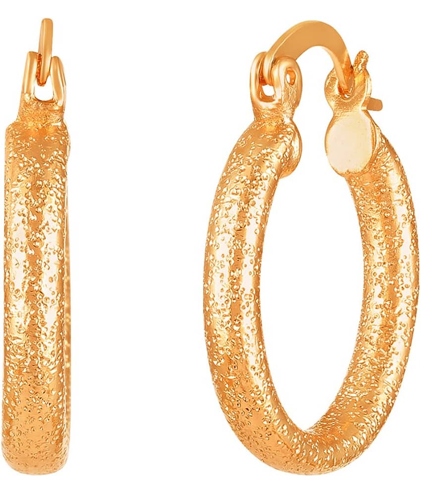 LUV FASHION Rose Gold Hoops Earrings ( Pack of 1 ) - Earrings | Buy online on ZillyBuy
