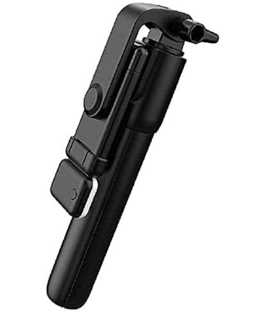     			Rangwell Extendable Bluetooth SelfieStick with Tripod Stand,Compatible for iPhone Samsung Mi Realme Oneplus Vivo ( Black )