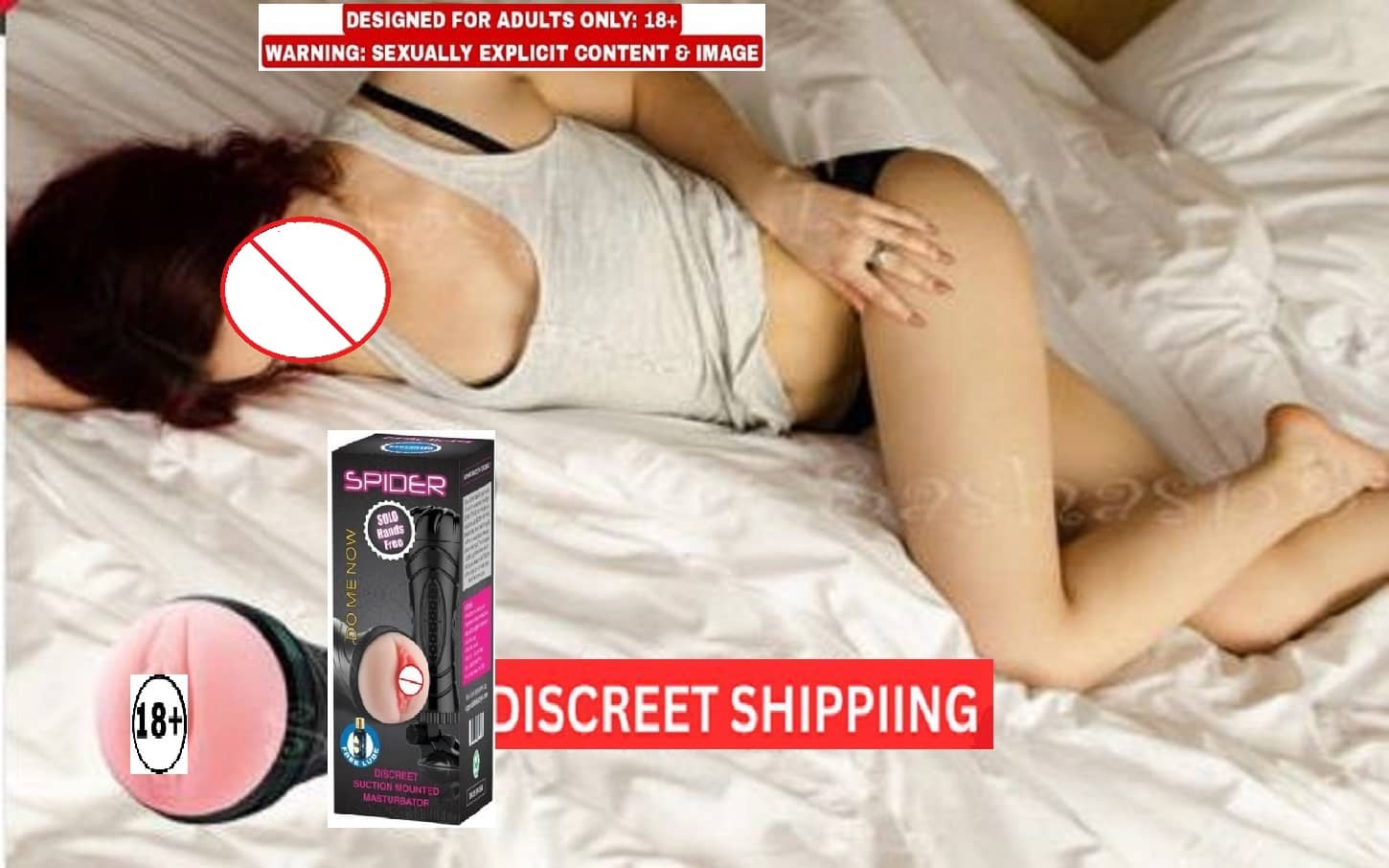 SOLO HAND FREE SPIDER Masturbator MASTURBATOR SOFT&REAL PUSSY FOR MEN + FREE Lube