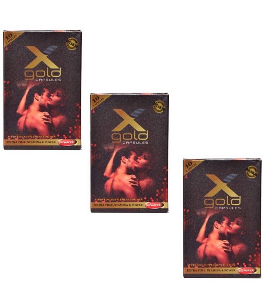     			Syan Deals Dr Chopra X Gold Capsule 10 no.s Pack of 3 Ayurvedic Supplement for Men