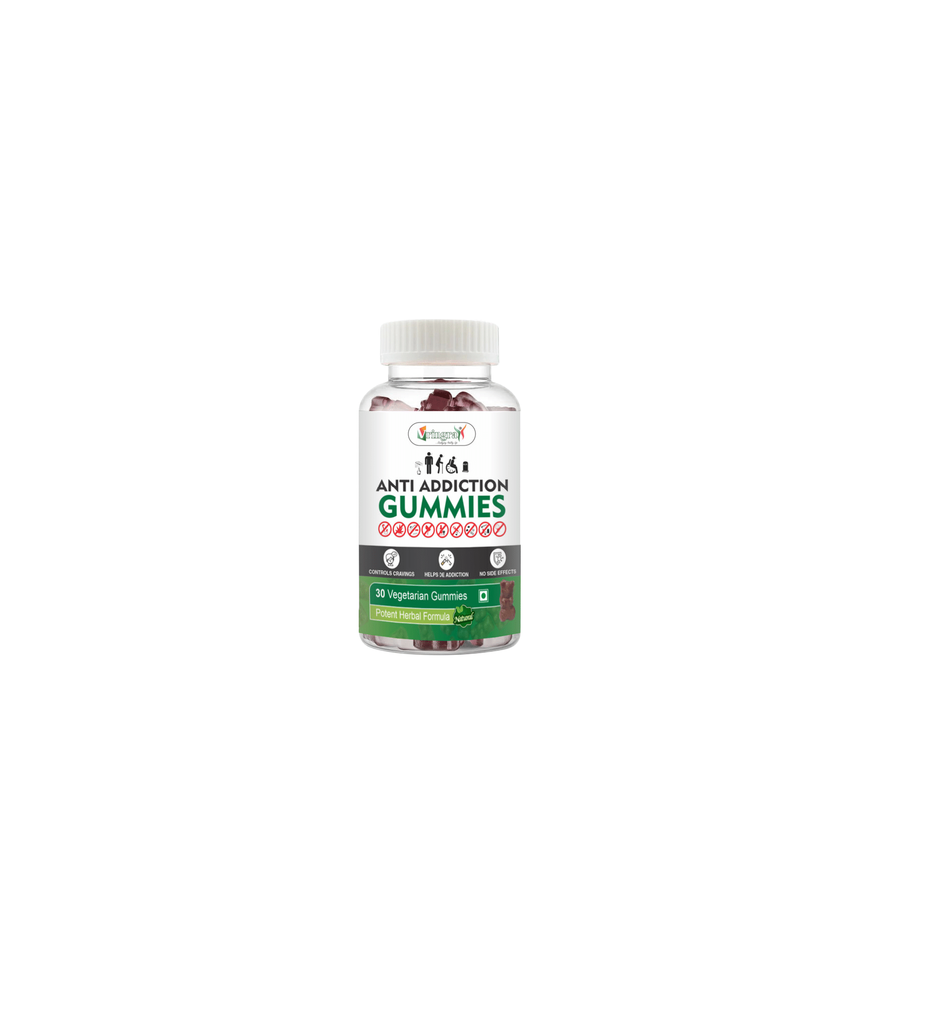     			Vringra Anti Gummies Brahmi Chewable Tablets 30 gm Pack of 1