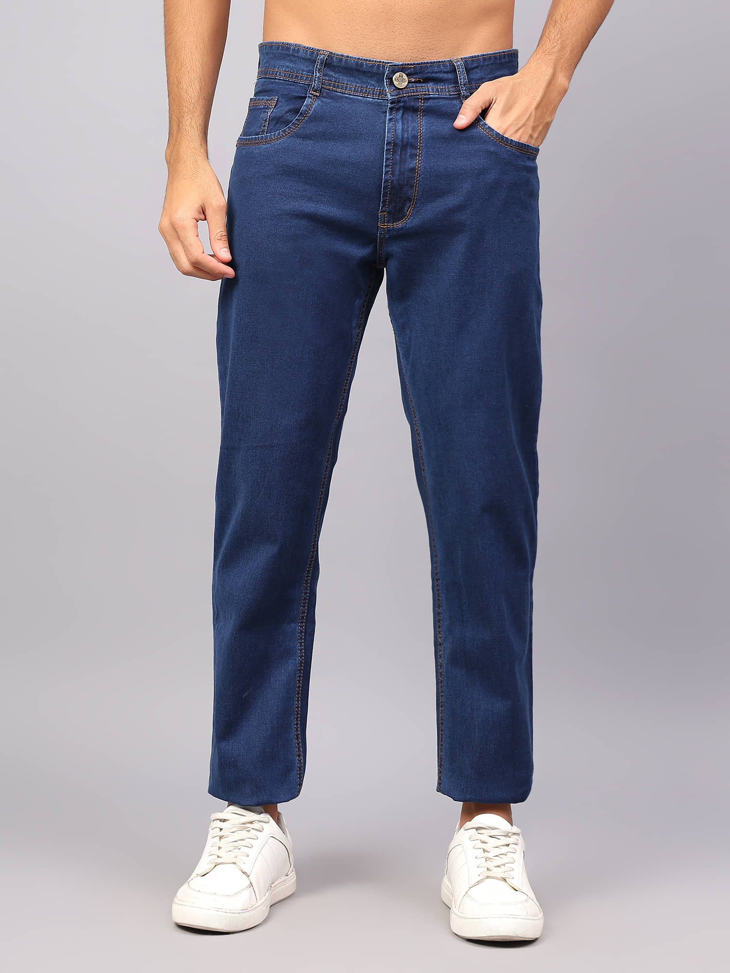 plounge Regular Fit Basic Men's Jeans - Blue ( Pack of 1 ) - Jeans | Buy online on ZillyBuy