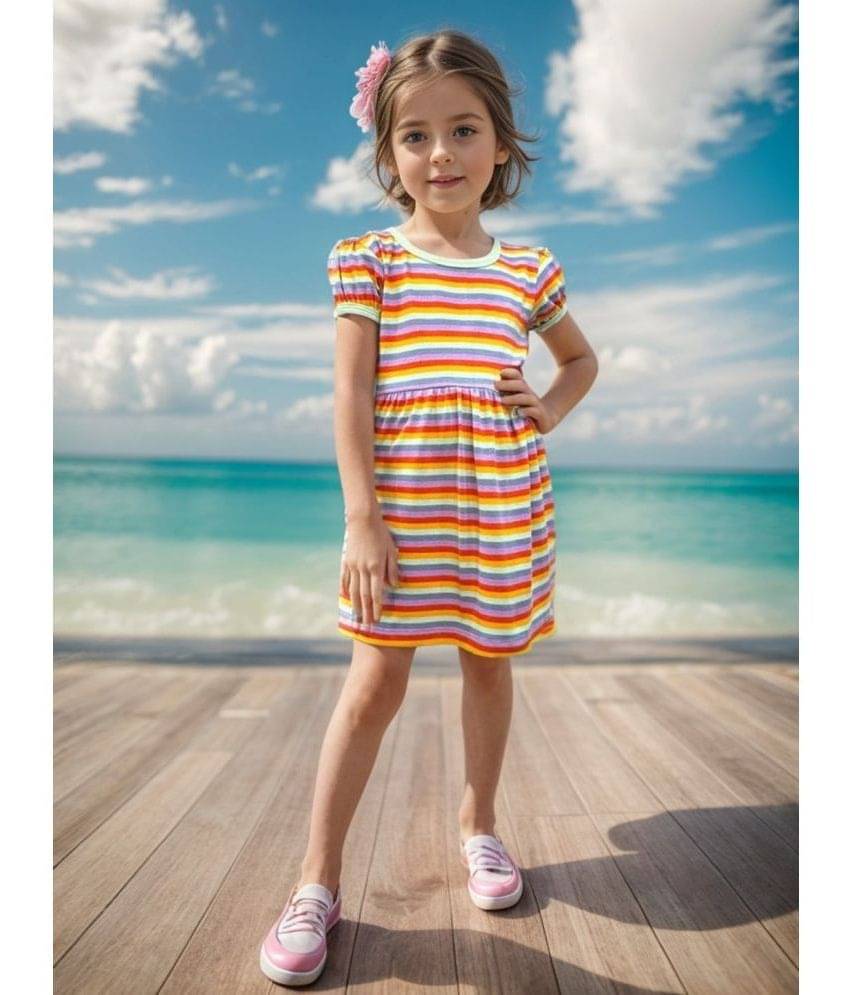     			A.T.U.N. Cotton Frock For Girls ( Pack of 1 , Multicolor )