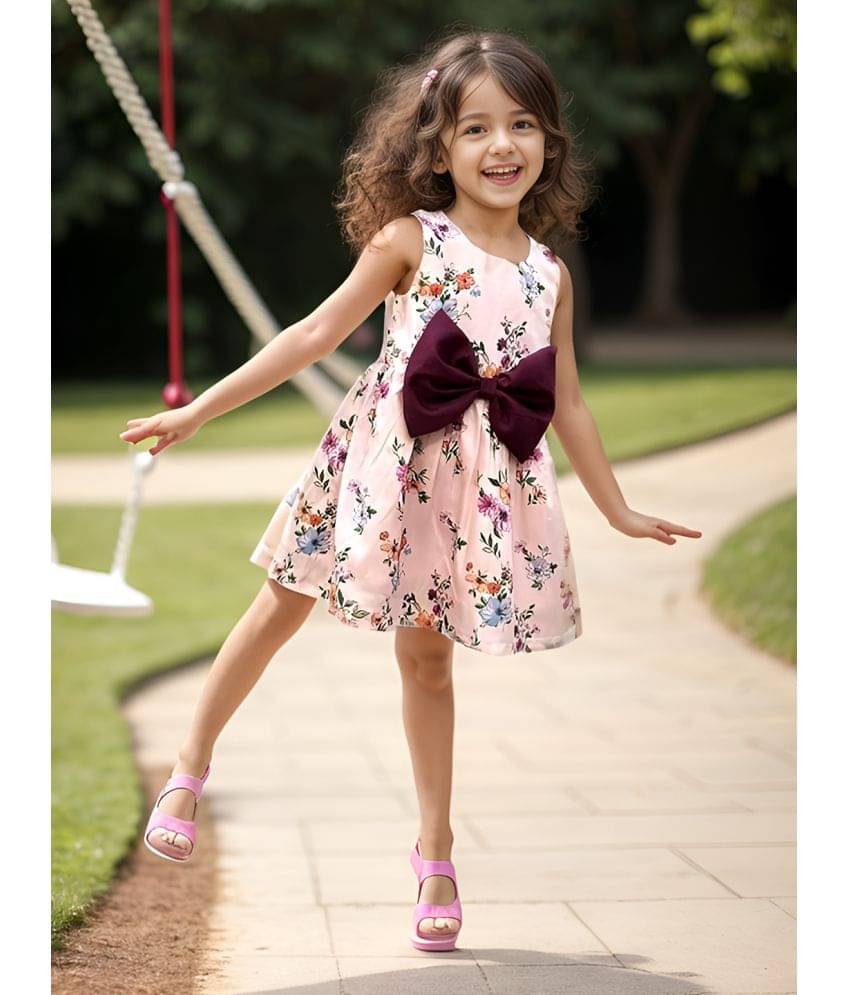     			A.T.U.N. Polyester Frock For Girls ( Pack of 1 , Pink )
