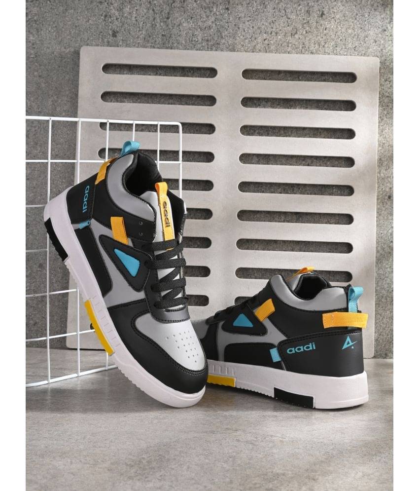     			Aadi Running Shoes Black Men's Outdoor Shoes