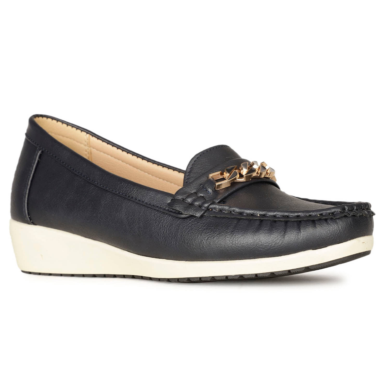     			Bata Navy Blue Women's Loafers