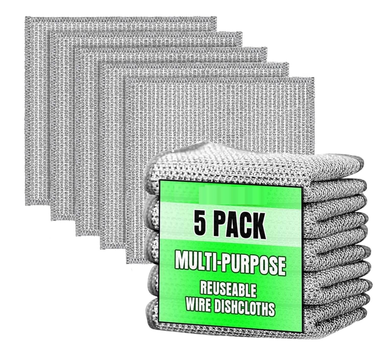 Bhavyta Wire Dishwashing Rags for Wet and Dry Dishwash Bar Non Scratch Scrubbing Pads 50 g Pack of 5 Bhavyta Wire Dishwashing Rags for Wet and Dry Dishwash Bar Non Scratch Scrubbing Pads 50 g Pack of 5