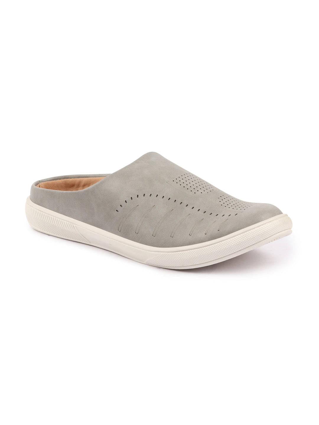 Fausto Grey Men's Mules Shoes     			Fausto Grey Men's Mules Shoes