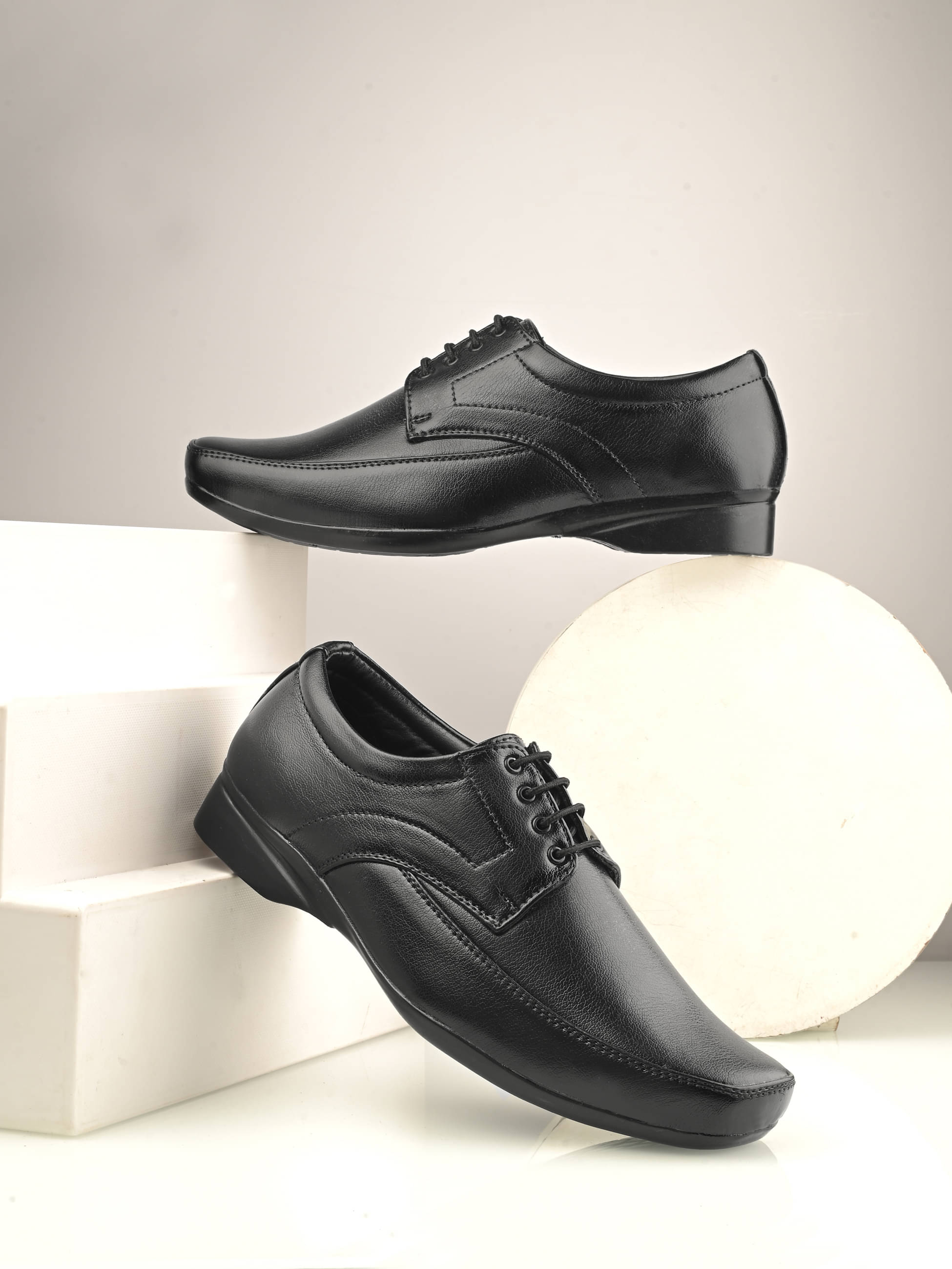 Port Black Men's Derby Formal Shoes Port Black Men's Derby Formal Shoes