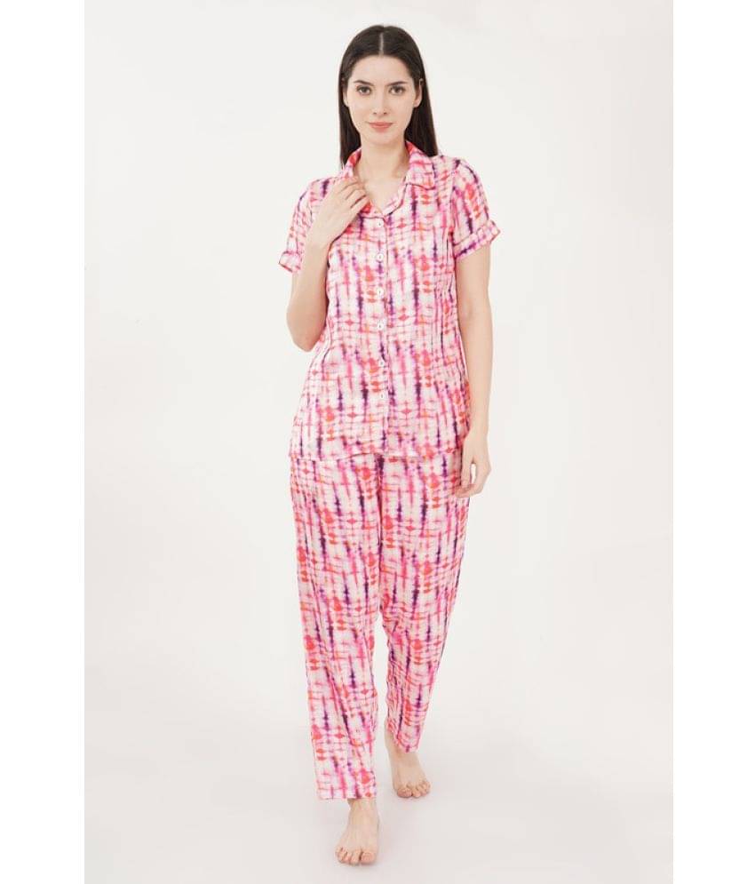 Urban Sundari Pink Satin Women's Nightwear Nightsuit Sets ( Pack of 1 ) Urban Sundari Pink Satin Women's Nightwear Nightsuit Sets ( Pack of 1 )