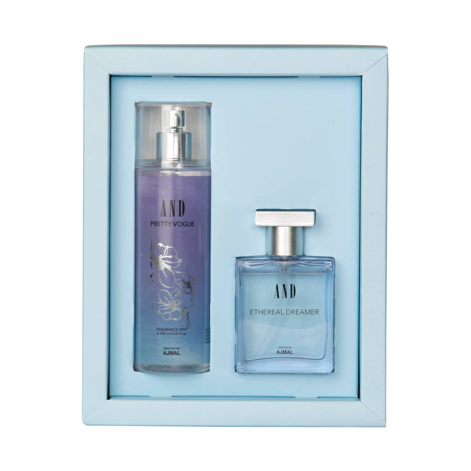     			AND Ethereal Dreamer Eau De Perfume 50ML & Pretty Vogue Body Mist 200ML for Women Crafted by Ajmal
