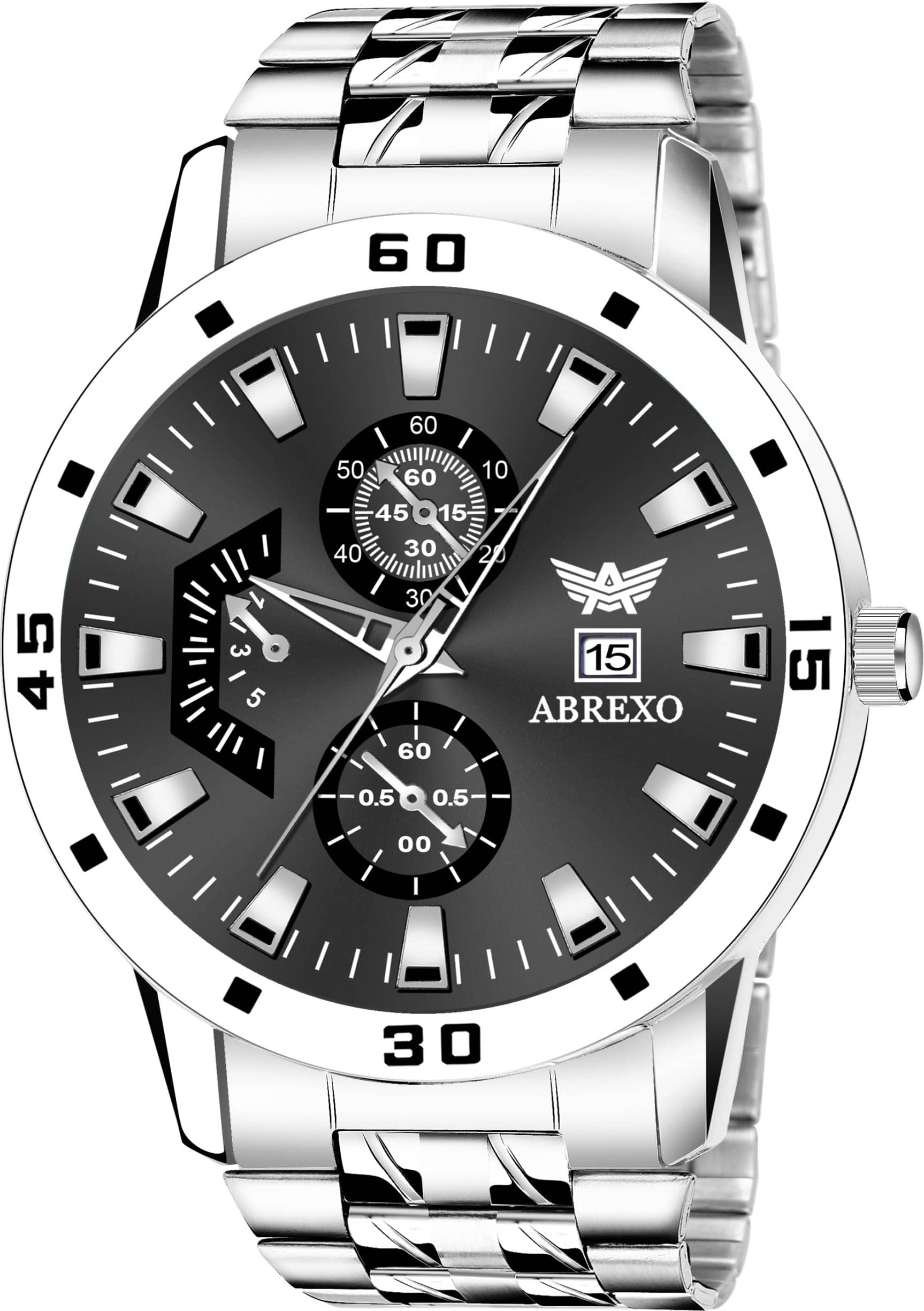 Abrexo Silver Stainless Steel Analog Men's Watch