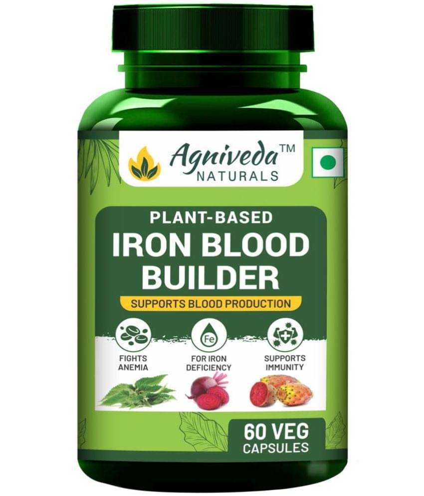 Agniveda Naturals Plant Based Iron Blood Builder, Supports Iron Deficiency For Men & Women - 60 Caps Agniveda Naturals Plant Based Iron Blood Builder, Supports Iron Deficiency For Men & Women - 60 Caps