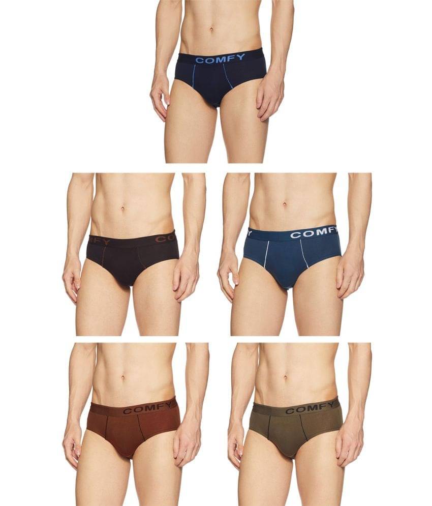     			Amul comfy Multicolor Cotton Men's Briefs ( Pack of 5 )