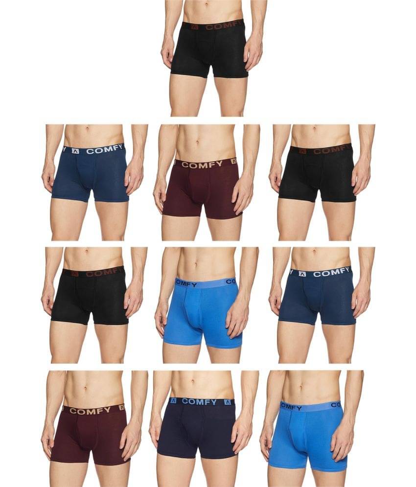 Amul comfy Multicolor Cotton Men's Trunks ( Pack of 10 ) Amul comfy Multicolor Cotton Men's Trunks ( Pack of 10 )